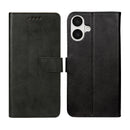 Rixus Bookcase For Apple iPhone 16 Black