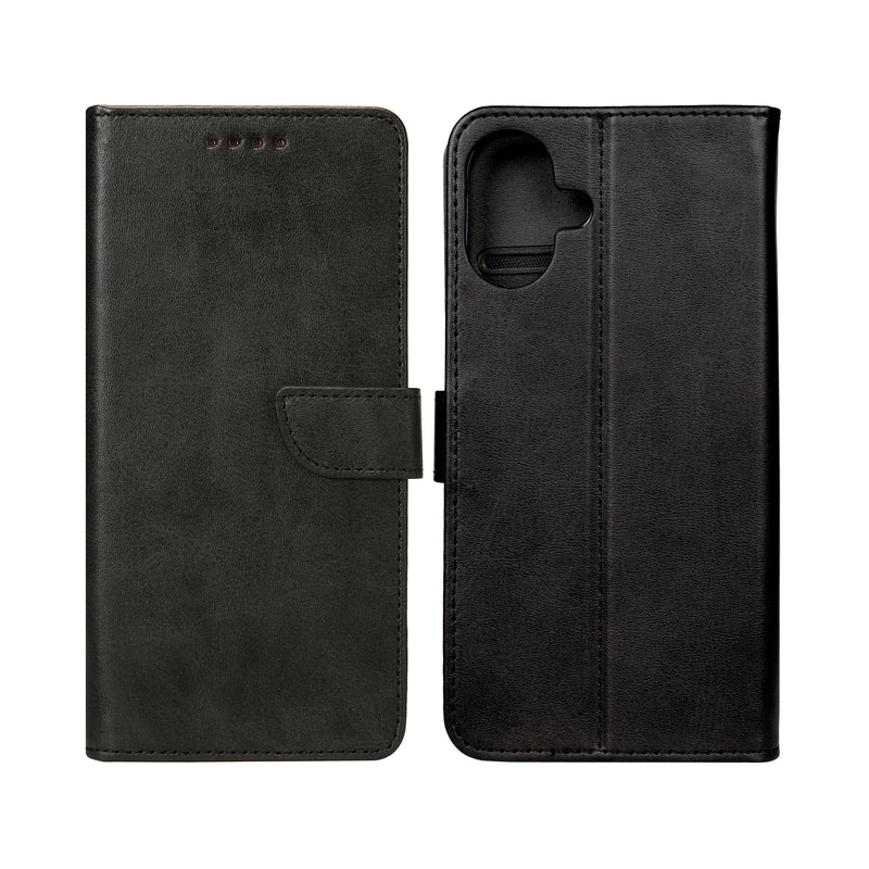 Rixus Bookcase For Apple iPhone 16 Black