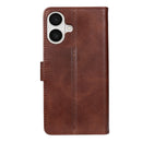 Rixus Bookcase For Apple iPhone 16 Brown