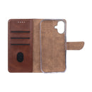 Rixus Bookcase For Apple iPhone 16 Brown
