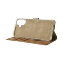 Rixus Bookcase For Apple iPhone 16 Light Brown