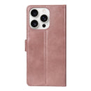 Rixus Bookcase For Apple iPhone 16 Pro Pink