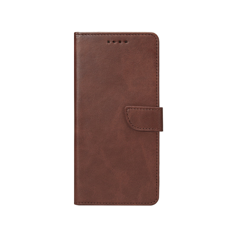 Rixus Bookcase For iPhone 16 Pro Brown