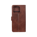 Rixus Bookcase For iPhone 16 Pro Brown