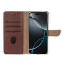 Rixus Bookcase For Apple iPhone 16 Pro Brown
