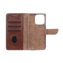Rixus Bookcase For Apple iPhone 16 Pro Brown