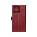 Rixus Bookcase For Apple iPhone 16 Pro Dark Red