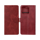 Rixus Bookcase For Apple iPhone 16 Pro Dark Red