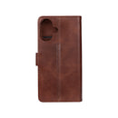 Rixus Bookcase For Apple iPhone 16 Plus Brown