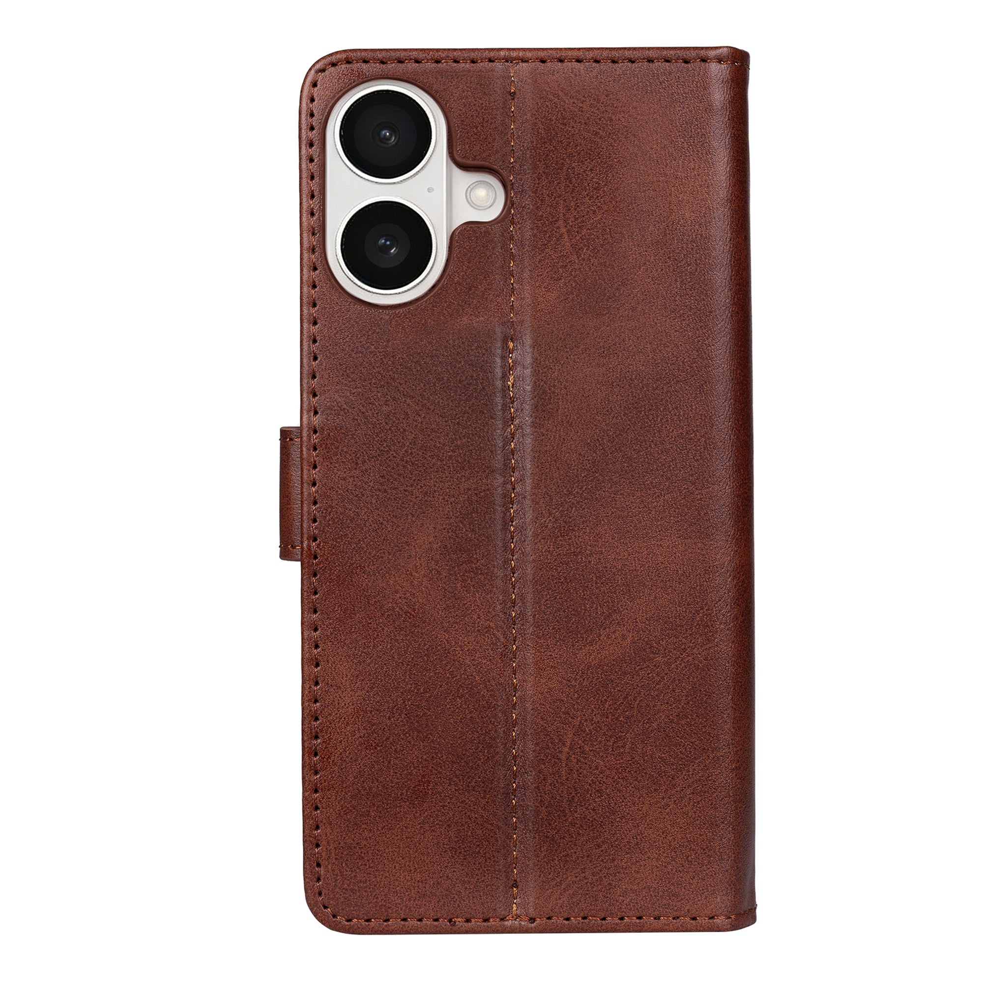 Rixus Bookcase For Apple iPhone 16 Plus Brown