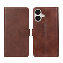 Rixus Bookcase For Apple iPhone 16 Plus Brown