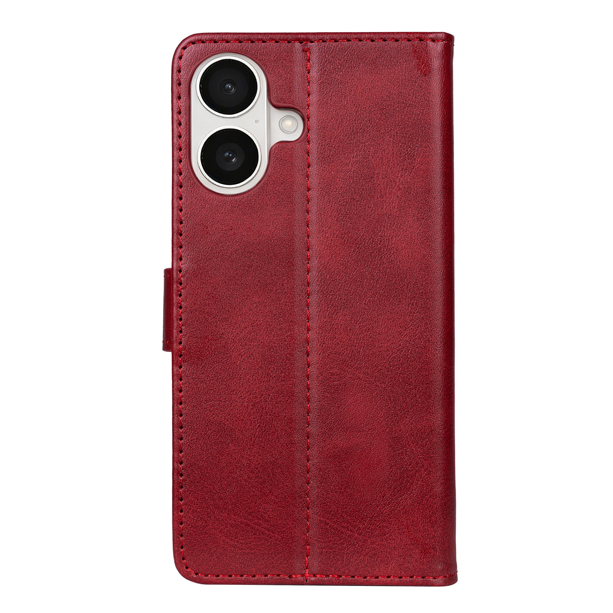 Rixus Bookcase For Apple iPhone 16 Plus Dark Red