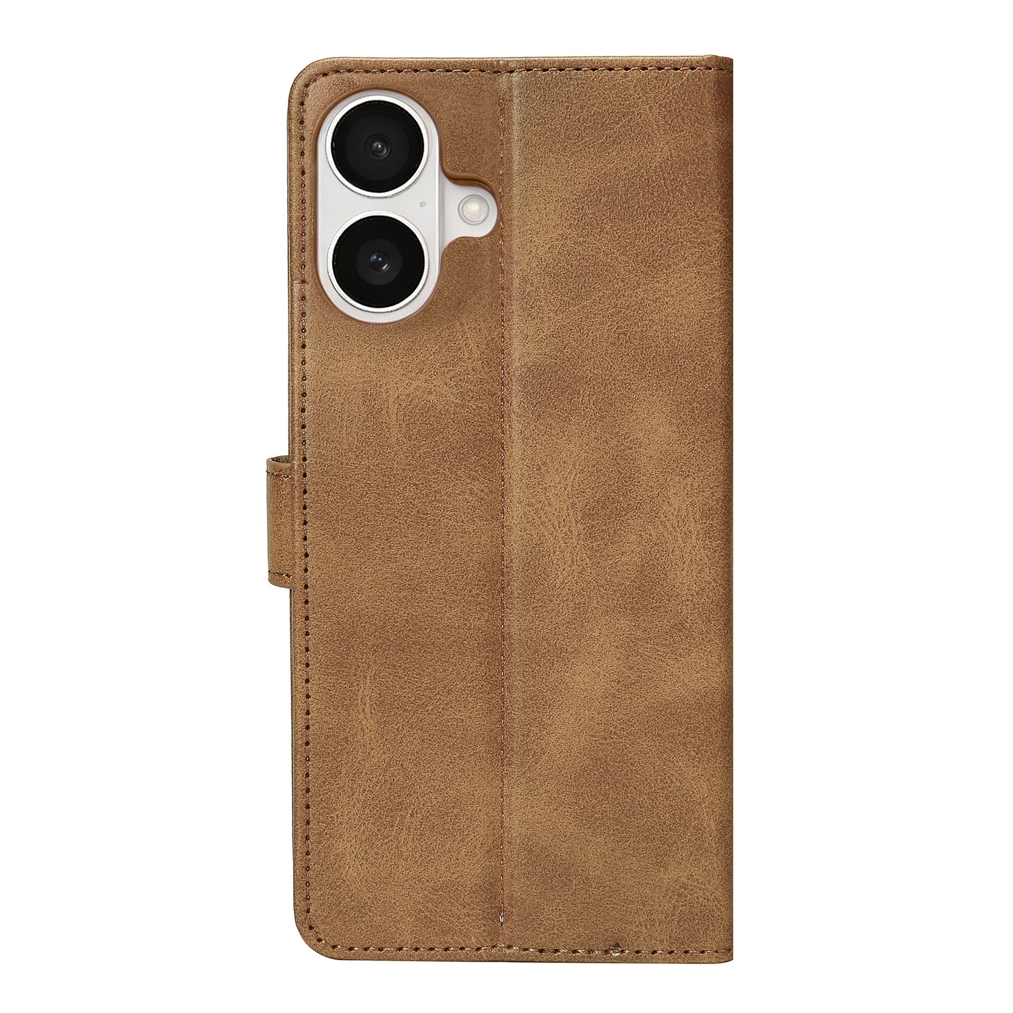 Rixus Bookcase For Apple iPhone 16 Plus Light Brown