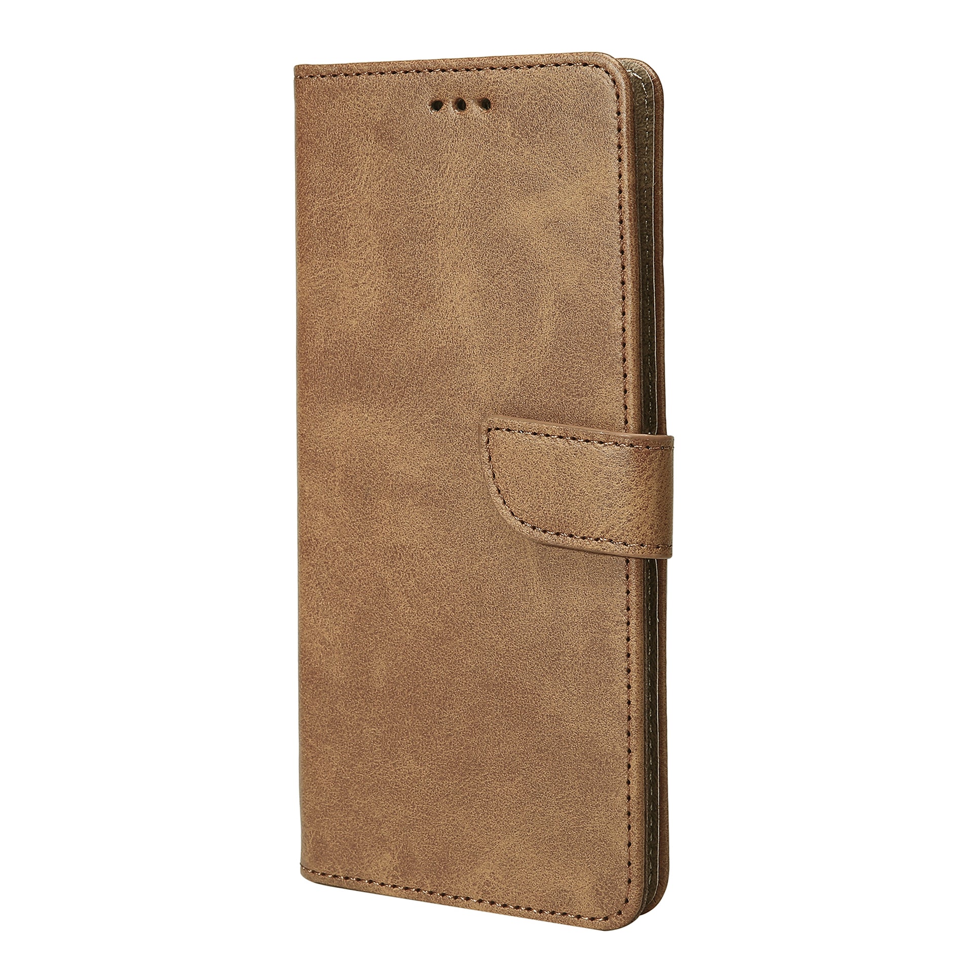 Rixus Bookcase For Apple iPhone 16 Plus Light Brown