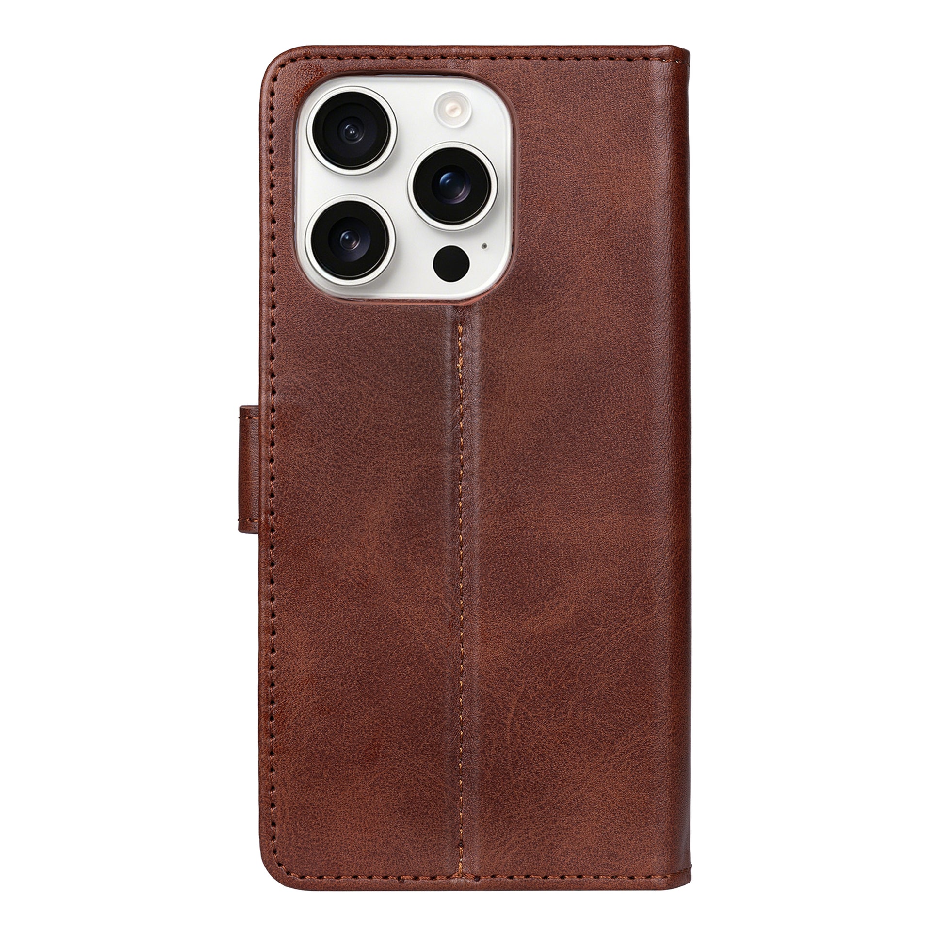 Rixus Bookcase For Apple iPhone 16 Pro Max Brown