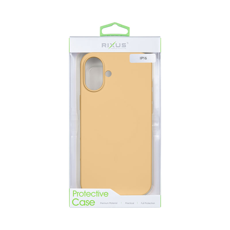 Rixus For iPhone 16 Soft TPU Phone Case Gold