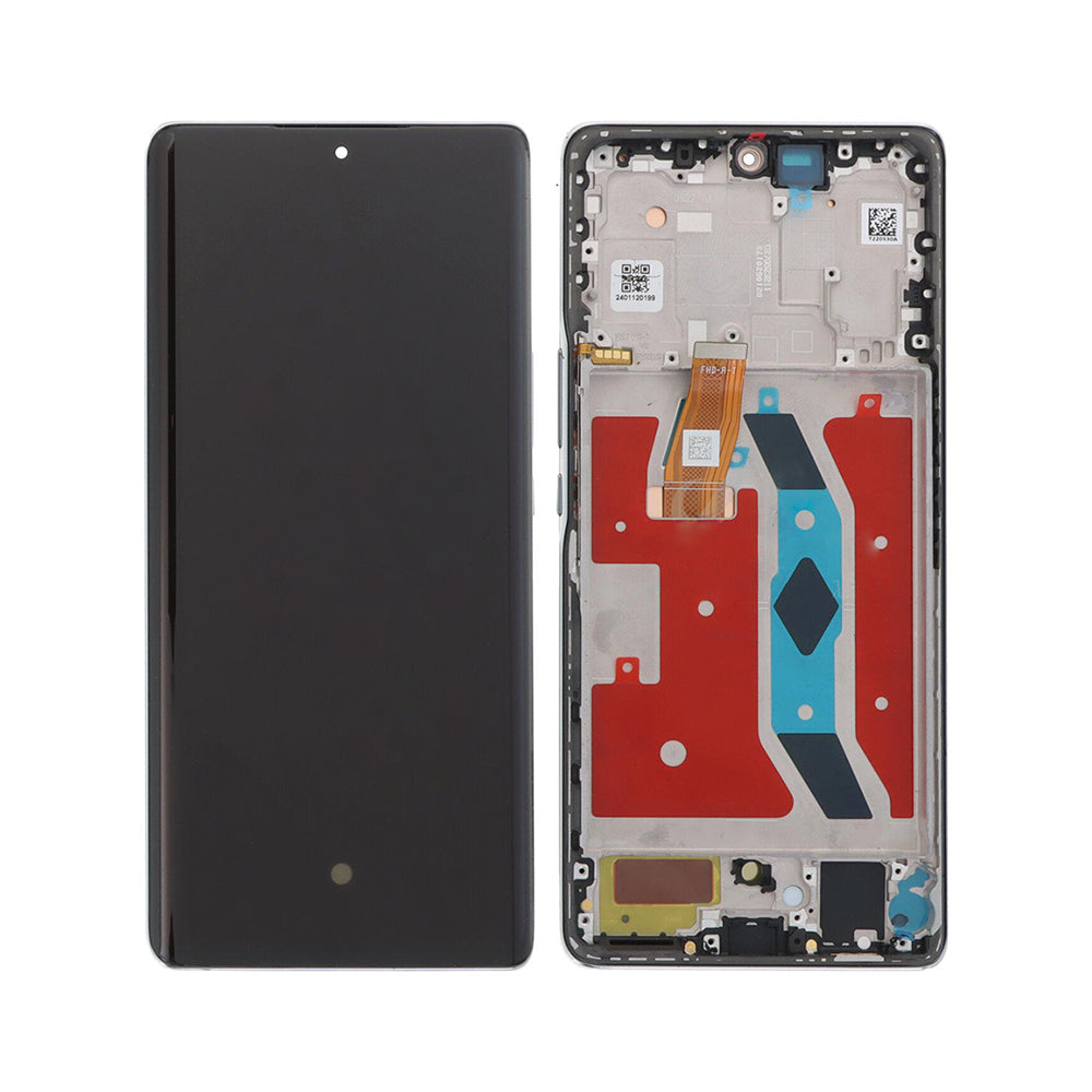 Huawei Honor Magic5 Lite, Honor X9a Display And Digitizer With Frame Titanium Silver OEM