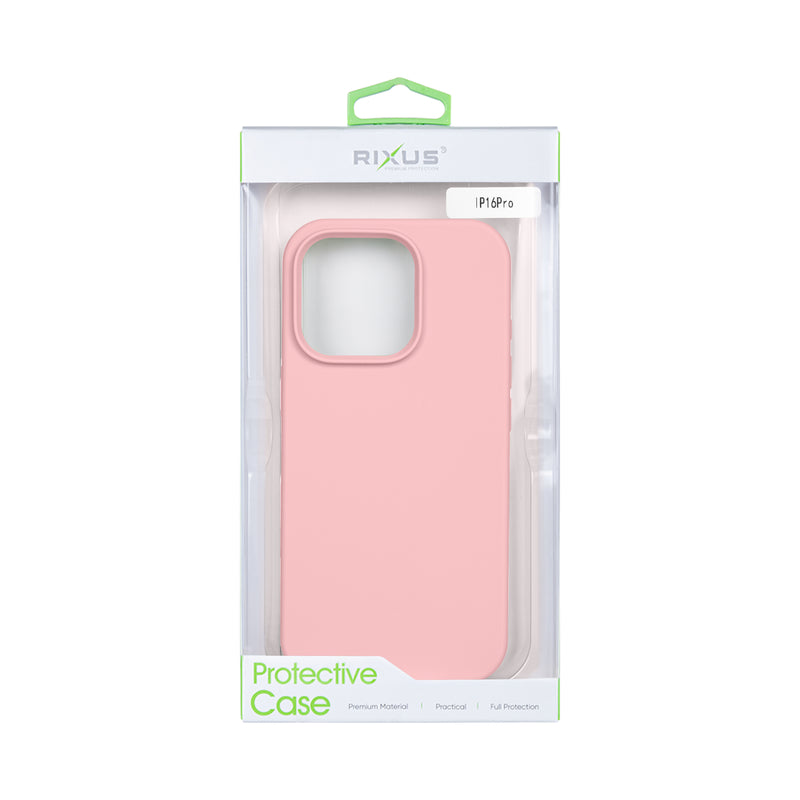Rixus For iPhone 16 Pro Soft TPU Phone Case Pink