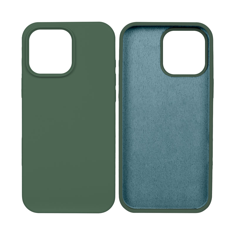 Rixus For iPhone 16 Pro Soft TPU Phone Case Dark Green