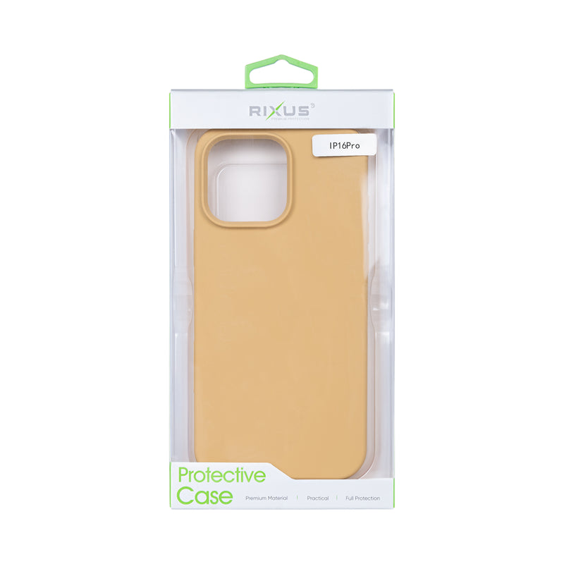 Rixus For iPhone 16 Pro Soft TPU Phone Case Gold