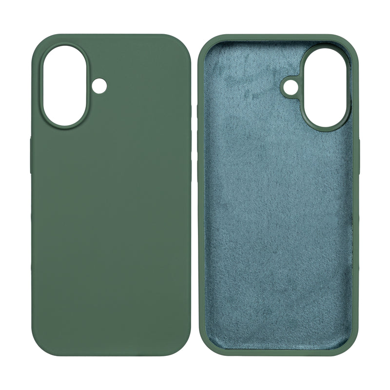 Rixus Soft TPU Phone Case For Apple iPhone 16 Plus Dark Green