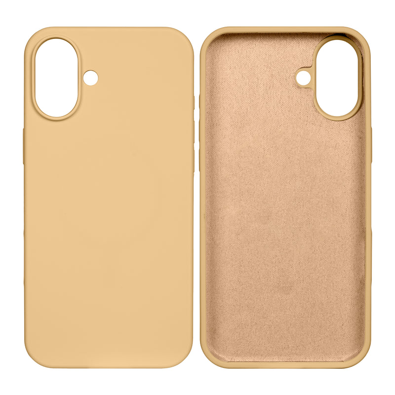 Rixus For iPhone 16 Plus Soft TPU Phone Case Gold