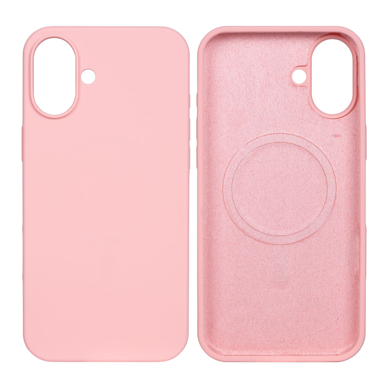 Rixus For iPhone 16 Soft TPU Phone Case With MagSafe Pink