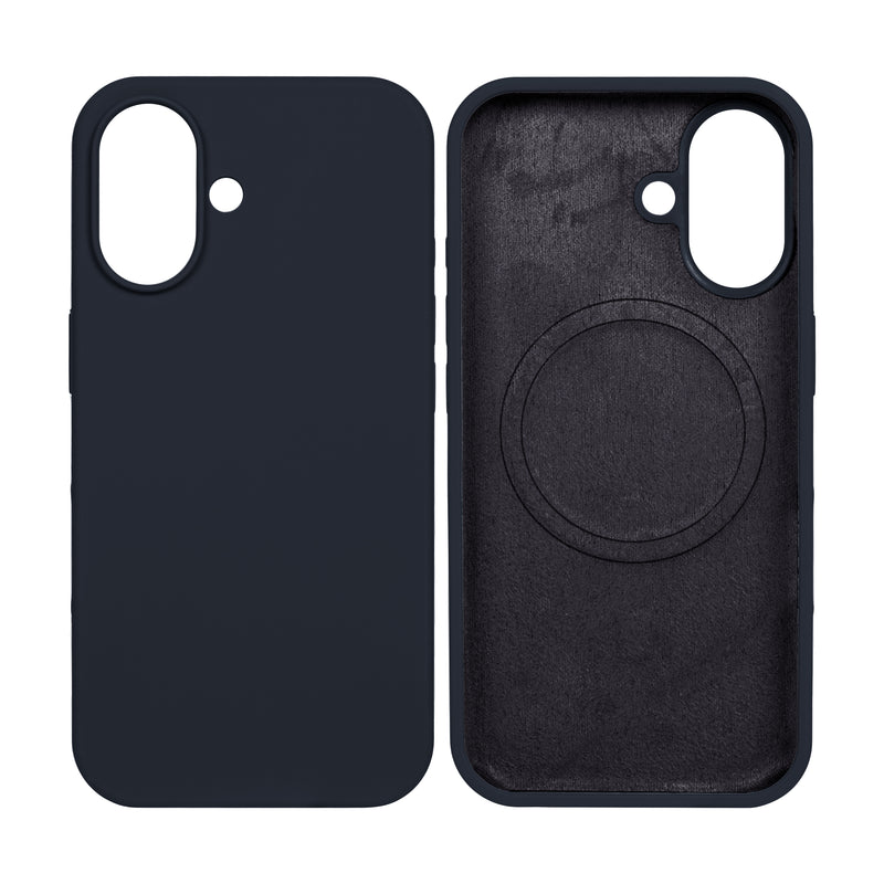 Rixus For iPhone 16 Soft TPU Phone Case With MagSafe Black