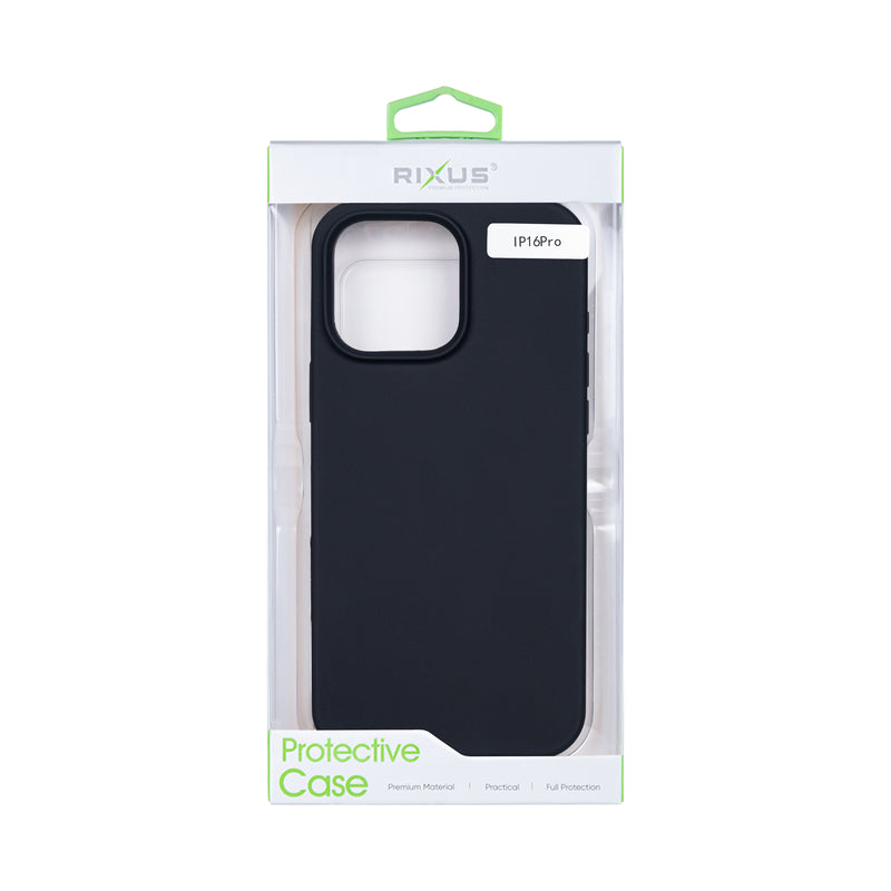Rixus For iPhone 16 Pro Soft TPU Phone Case With MagSafe Black