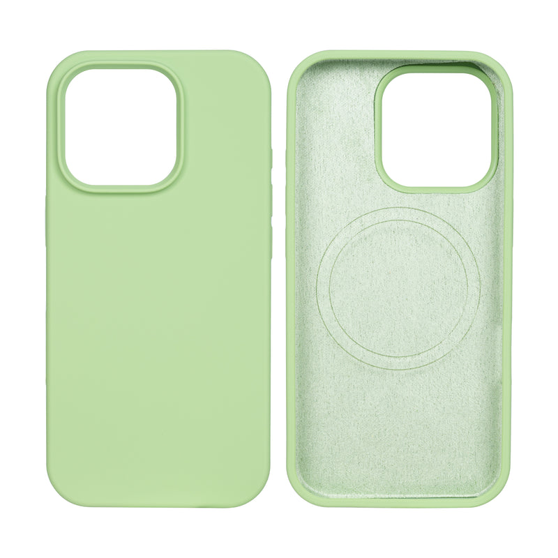 Rixus For iPhone 16 Pro Soft TPU Phone Case With MagSafe Matcha