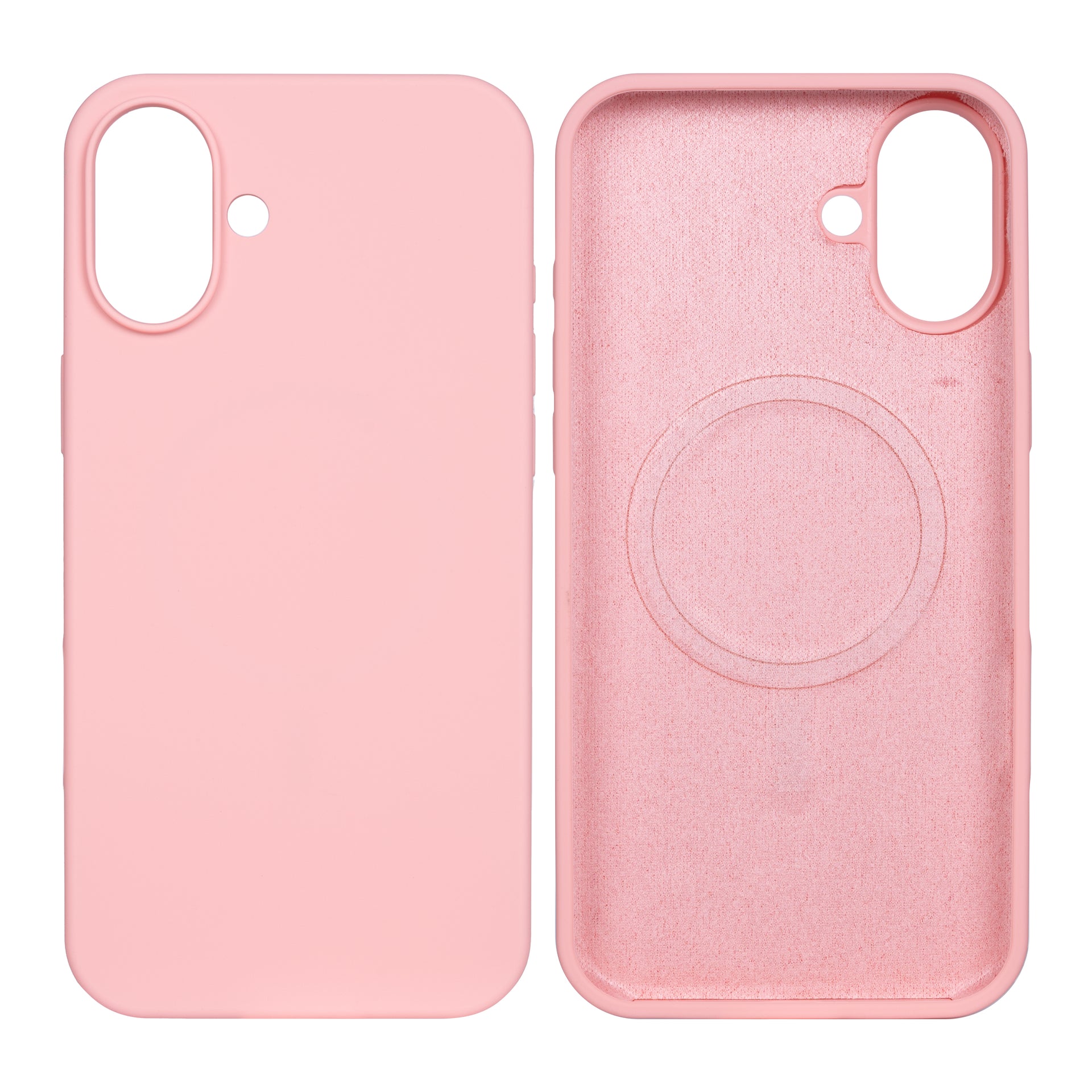 Rixus Soft TPU Phone Case With MagSafe Compatible For Apple iPhone 16 Plus Pink