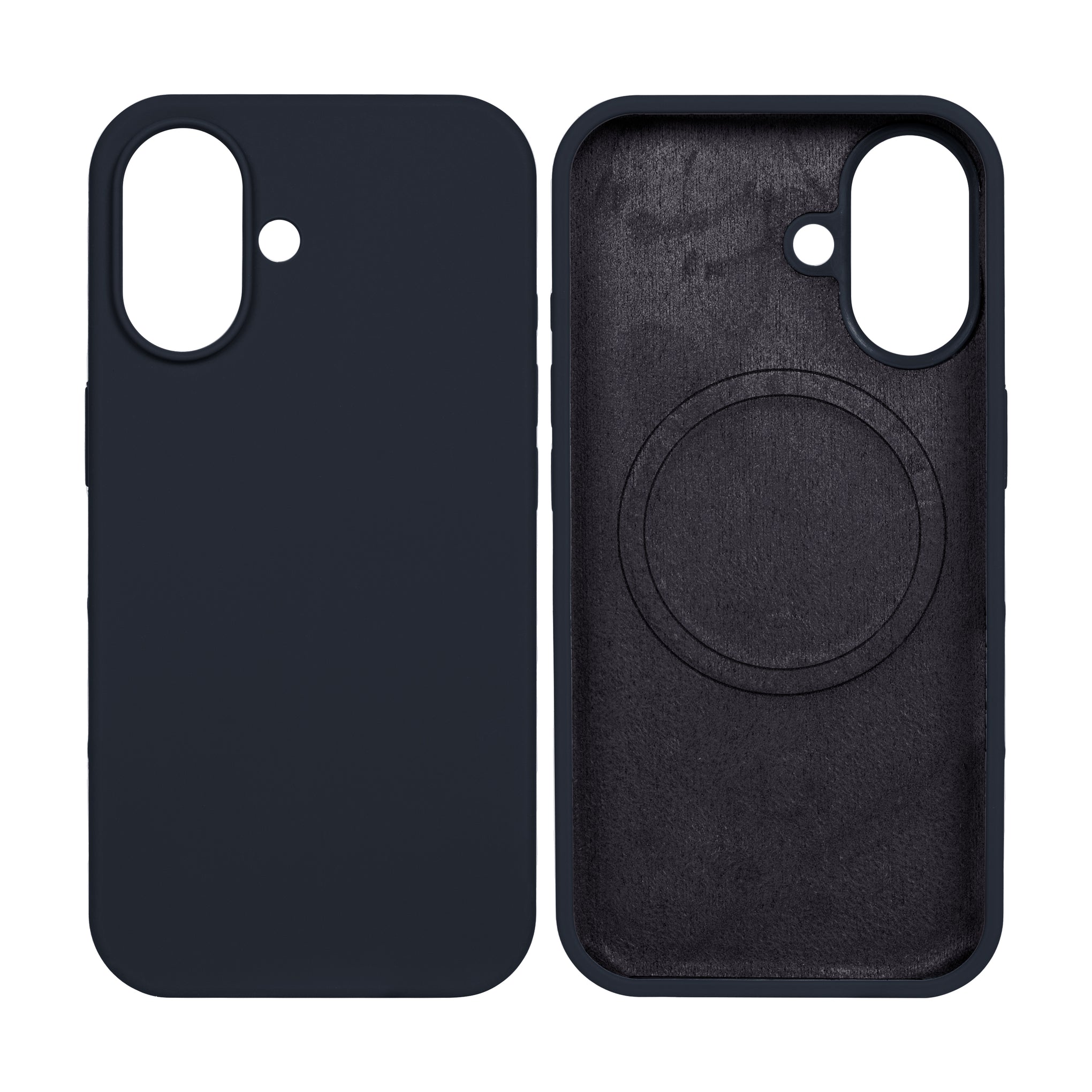 Rixus Soft TPU Phone Case With MagSafe Compatible For Apple iPhone 16 Plus Black
