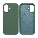 Rixus For iPhone 16 Plus Soft TPU Phone Case With MagSafe Dark Green
