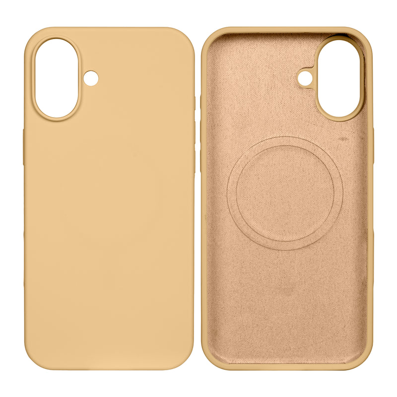 Rixus For iPhone 16 Plus Soft TPU Phone Case With MagSafe Gold