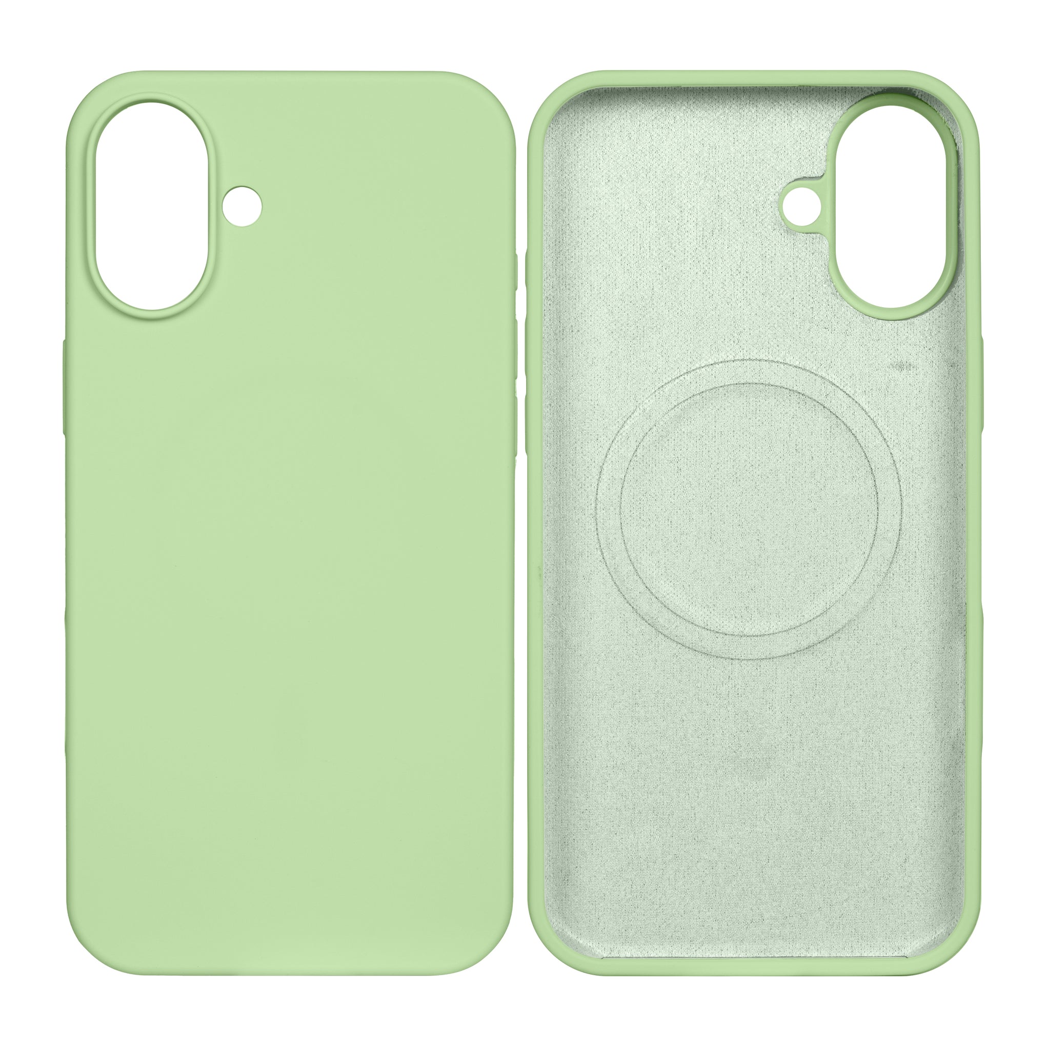 Rixus Soft TPU Phone Case With MagSafe Compatible For Apple iPhone 16 Plus Matcha