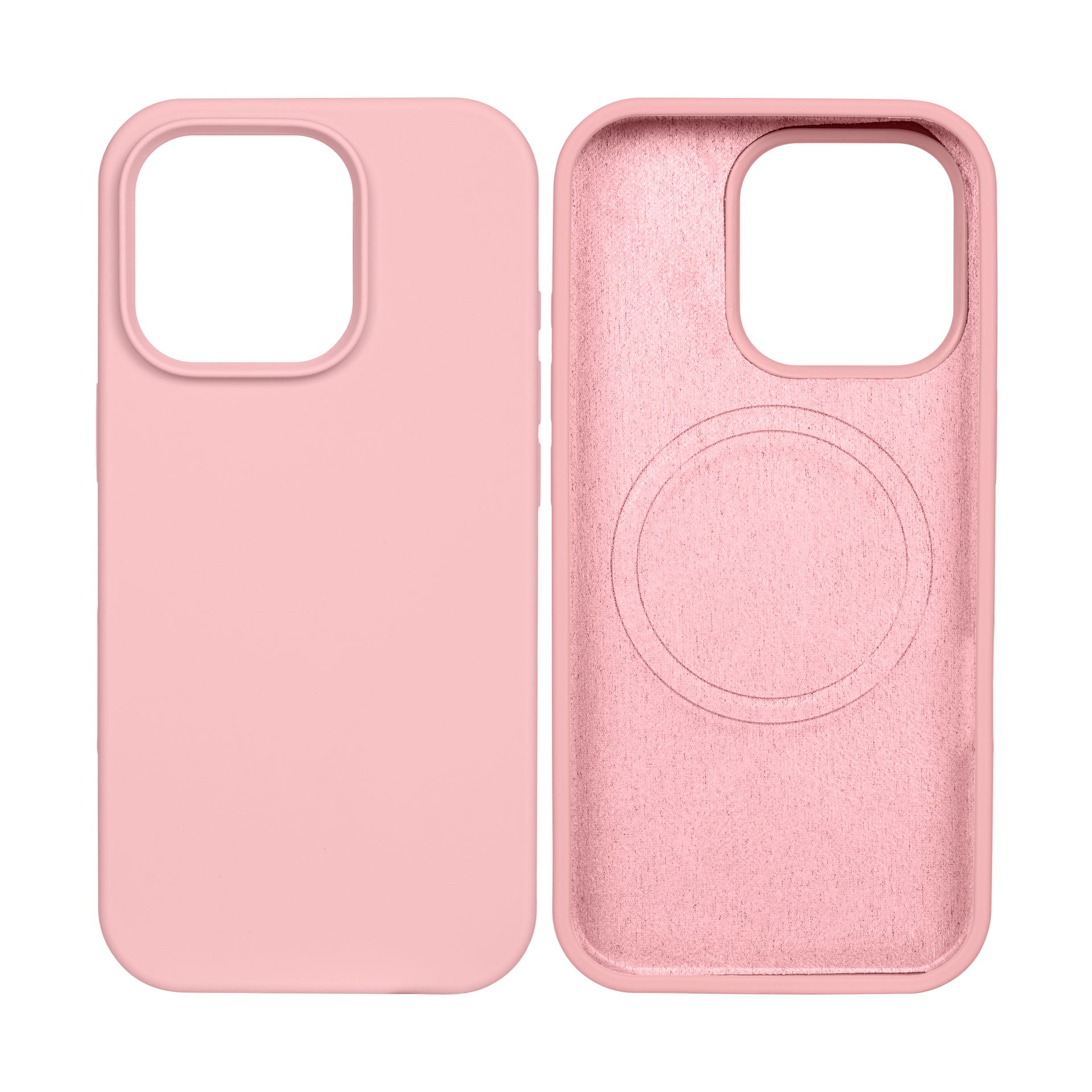 Rixus Soft TPU Phone Case With MagSafe Compatible For Apple iPhone 16 Pro Max Pink