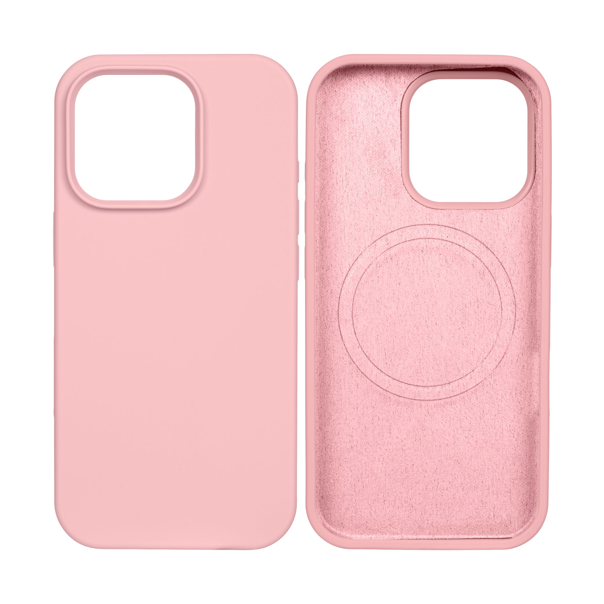 Rixus Soft TPU Phone Case With MagSafe Compatible For Apple iPhone 16 Pro Max Pink