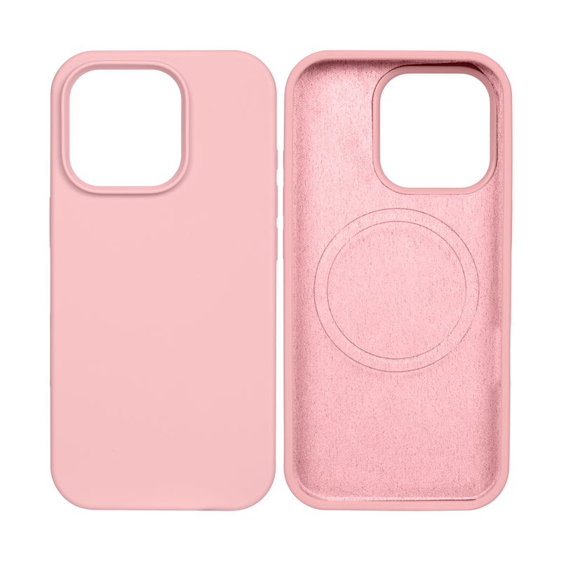 Rixus For iPhone 16 Pro Max Soft TPU Phone Case With MagSafe Pink