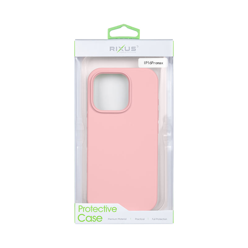 Rixus For iPhone 16 Pro Max Soft TPU Phone Case With MagSafe Pink