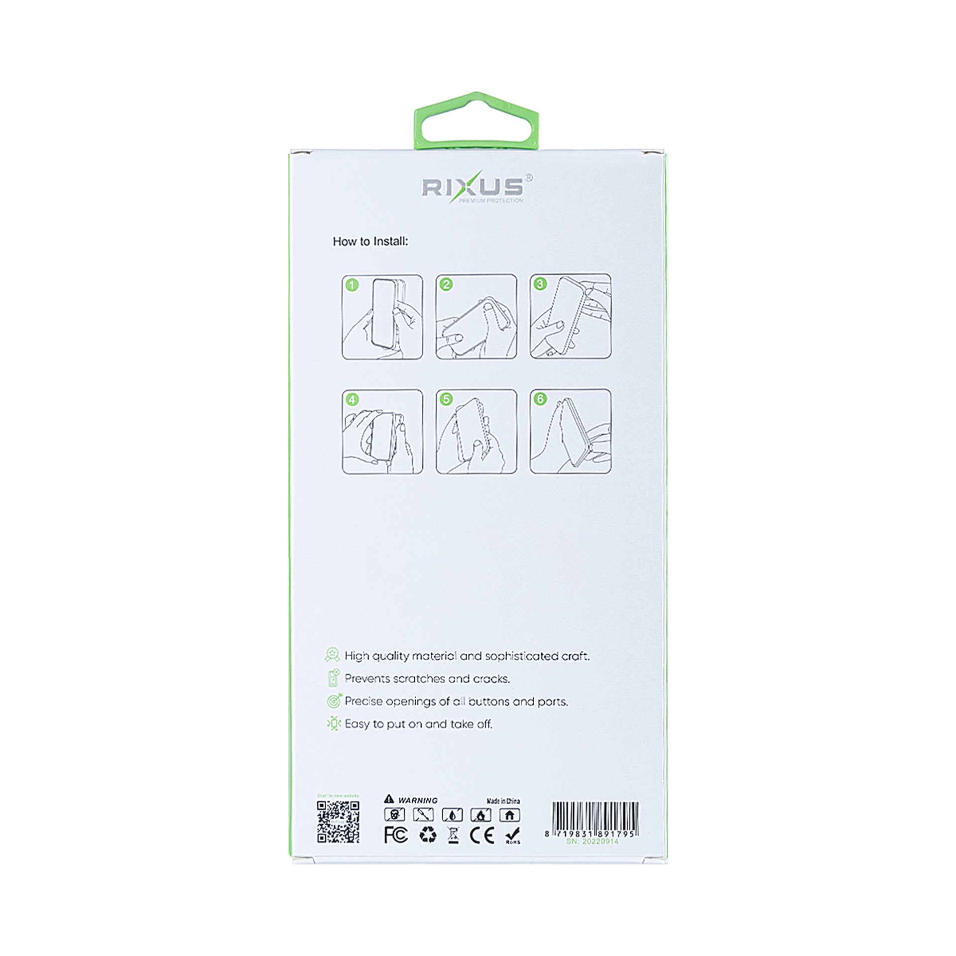 Rixus Anti-Burst Case For Apple iPhone 16 Transparent