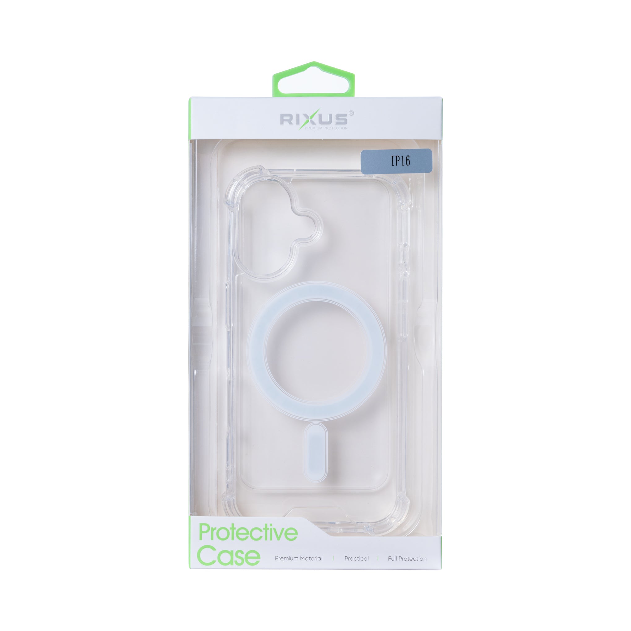 Rixus Anti-Burst Case With MagSafe Compatible For Apple iPhone 16 Transparent