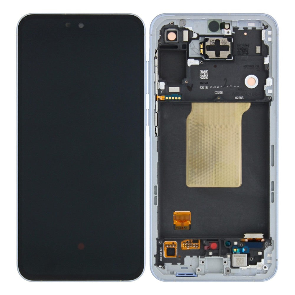 Samsung Galaxy A55 A556B Display And Digitizer With Frame Ice Blue Pre-Assembled