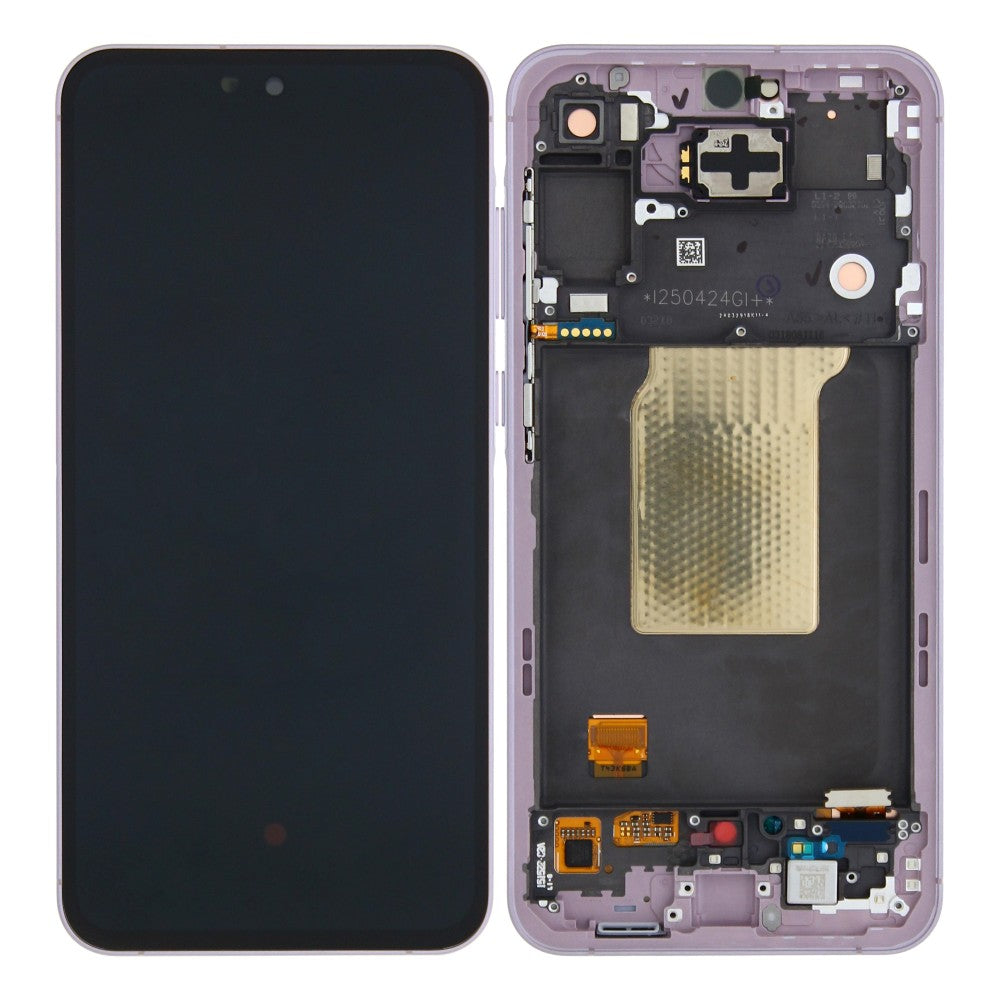 Samsung Galaxy A55 A556B Display And Digitizer With Frame Lilac Pre-Assembled