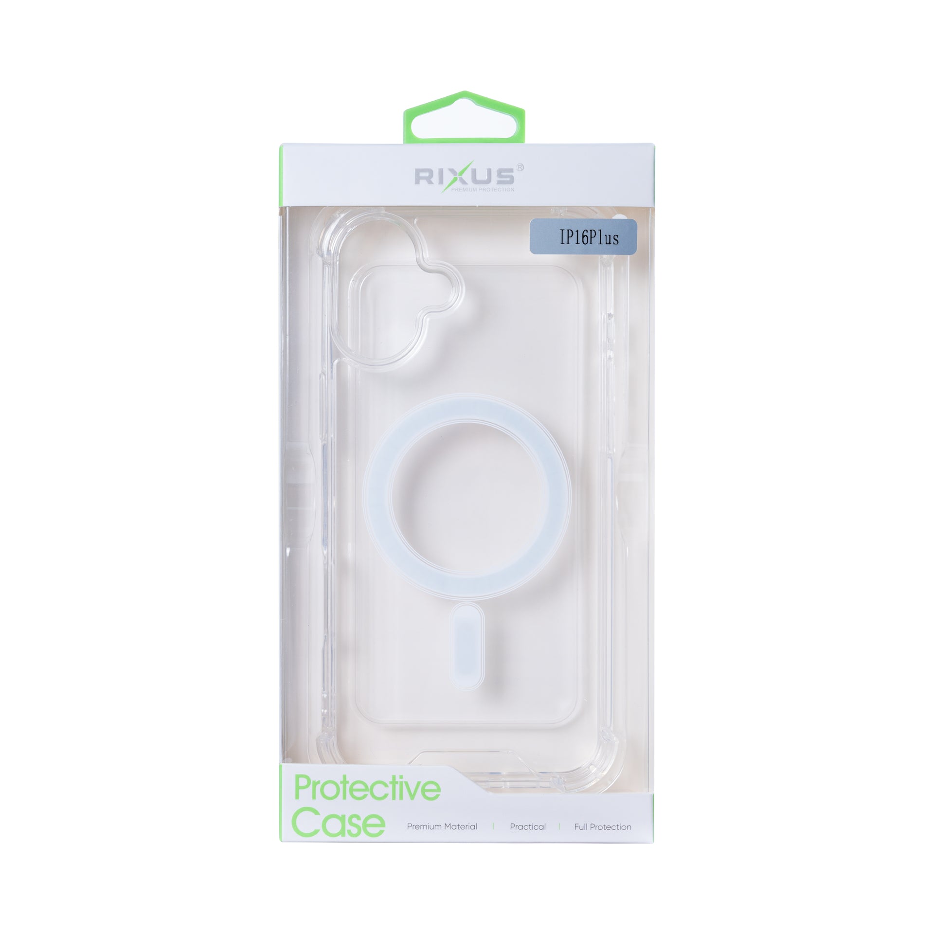 Rixus Anti-Burst Case With MagSafe Compatible For Apple iPhone 16 Plus Transparent