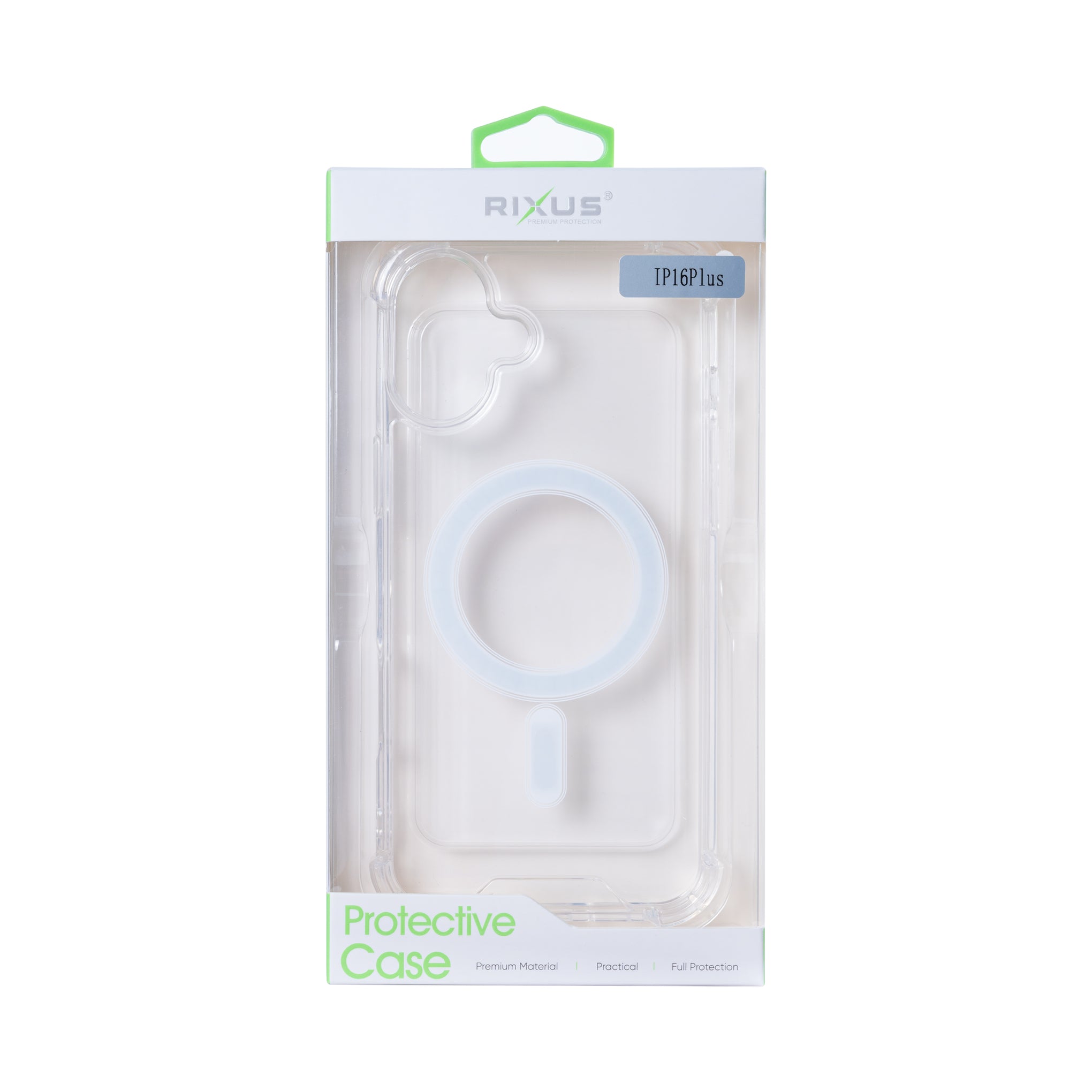 Rixus Anti-Burst Case With MagSafe Compatible For Apple iPhone 16 Plus Transparent