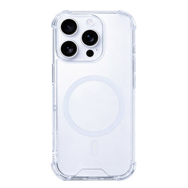 Rixus Anti-Burst Case With MagSafe Compatible For Apple iPhone 16 Pro Max Transparent