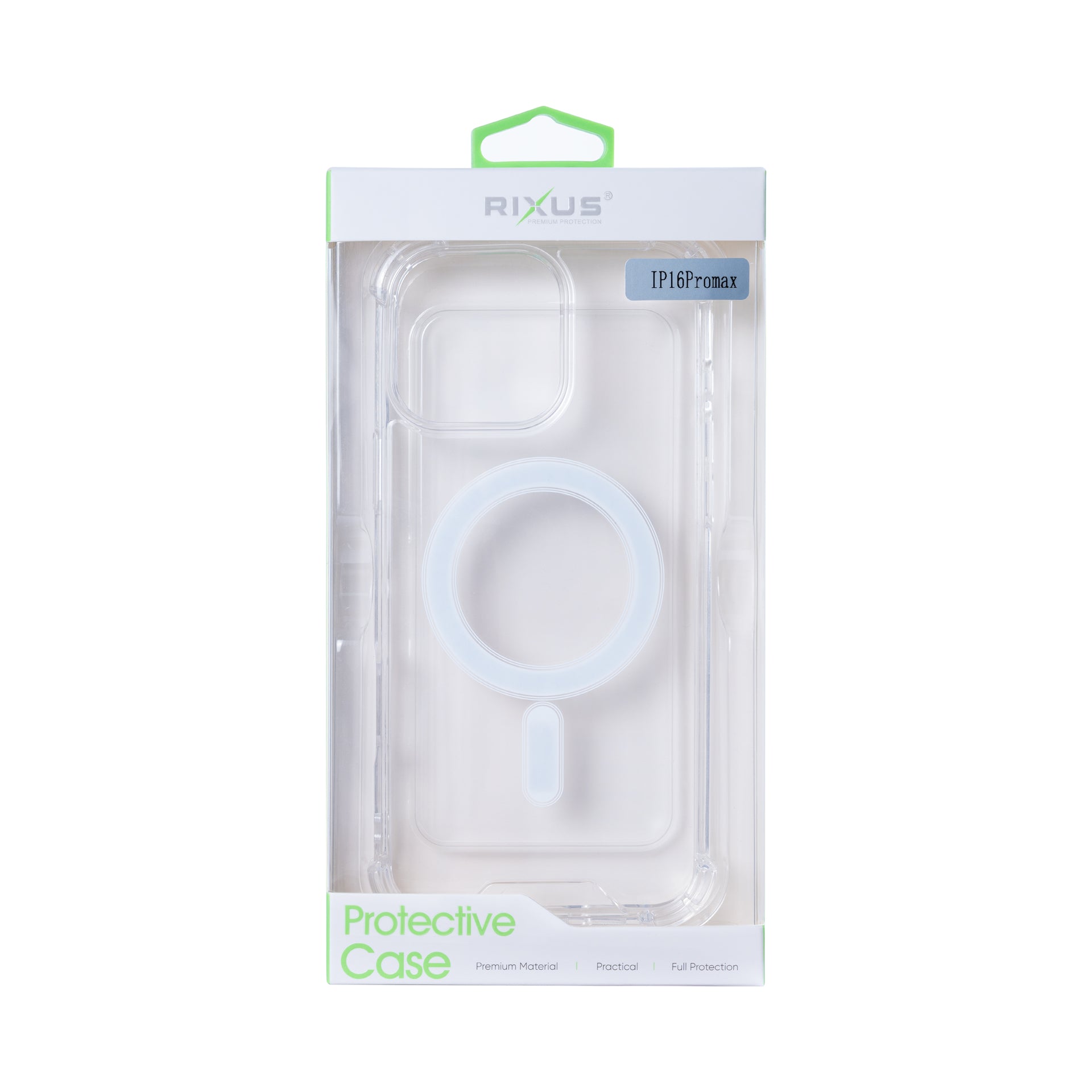Rixus Anti-Burst Case With MagSafe Compatible For Apple iPhone 16 Pro Max Transparent