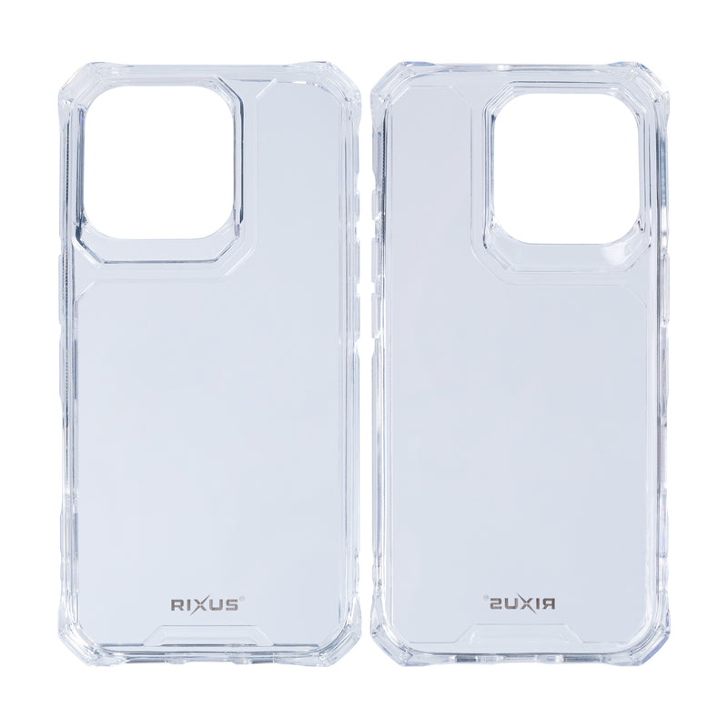 Rixus For iPhone 16 Pro Max Armor-X Anti Shock Case Transparent