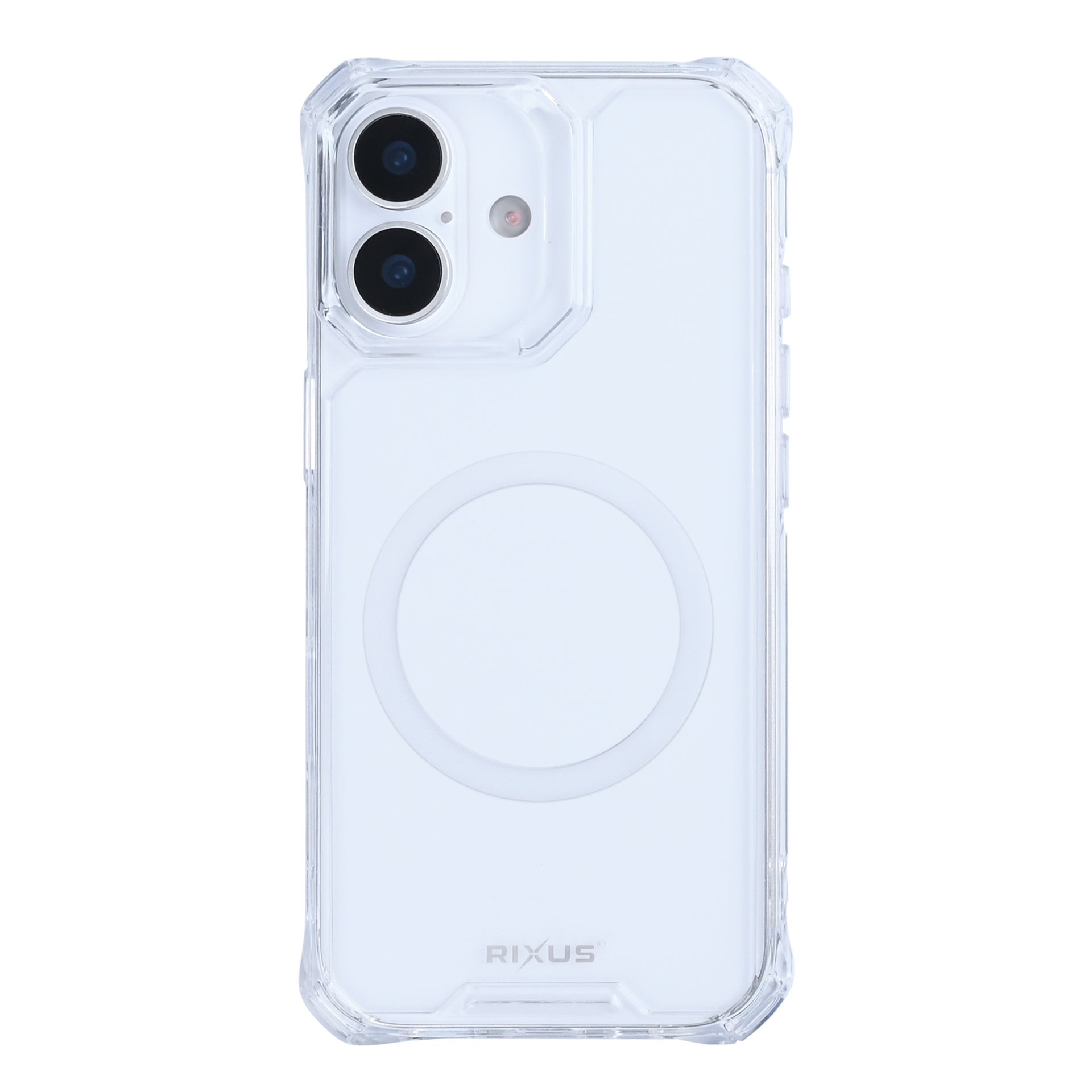 Rixus Armor-X Anti Shock Case With MagSafe Compatible For Apple iPhone 16 Plus Transparent