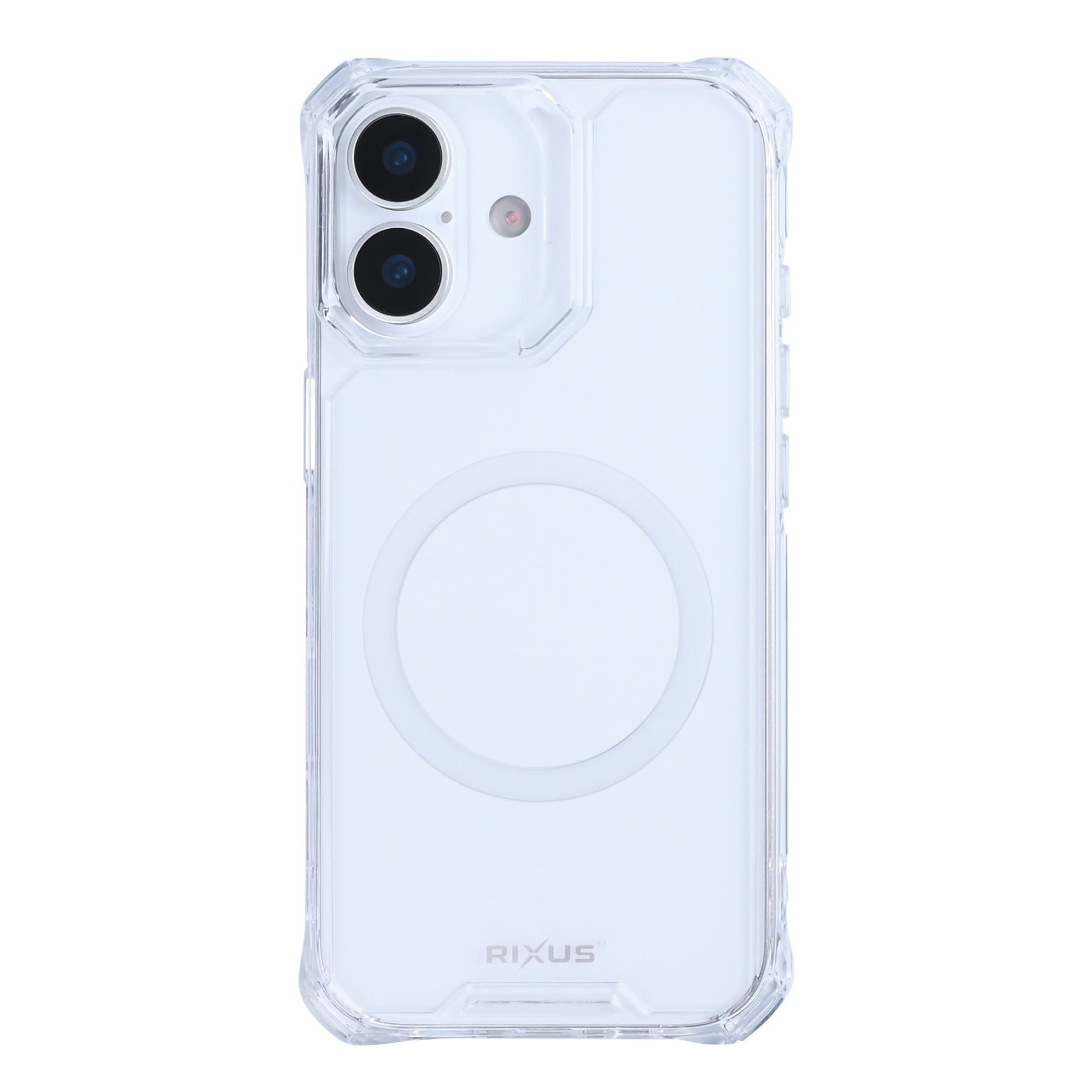 Rixus Armor-X Anti Shock Case With MagSafe Compatible For Apple iPhone 16 Plus Transparent
